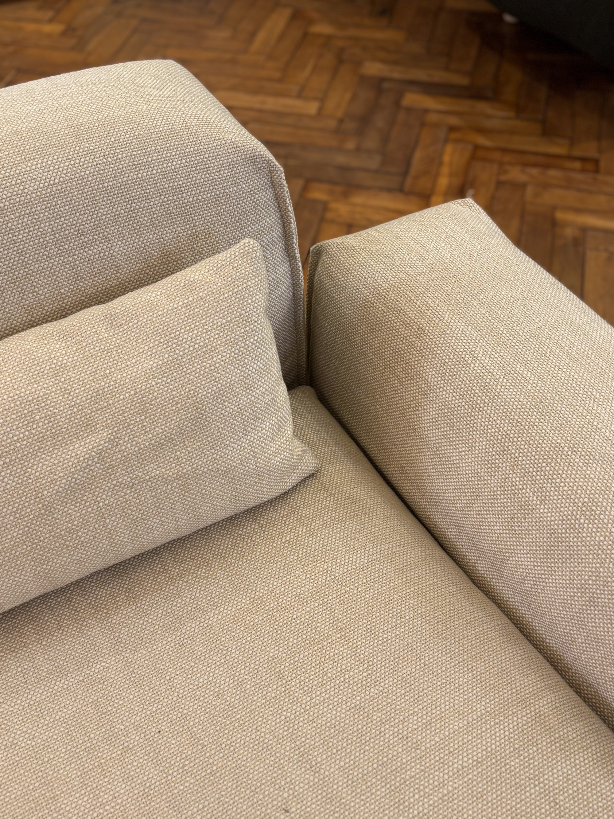 close up of cozmo cream weave textile