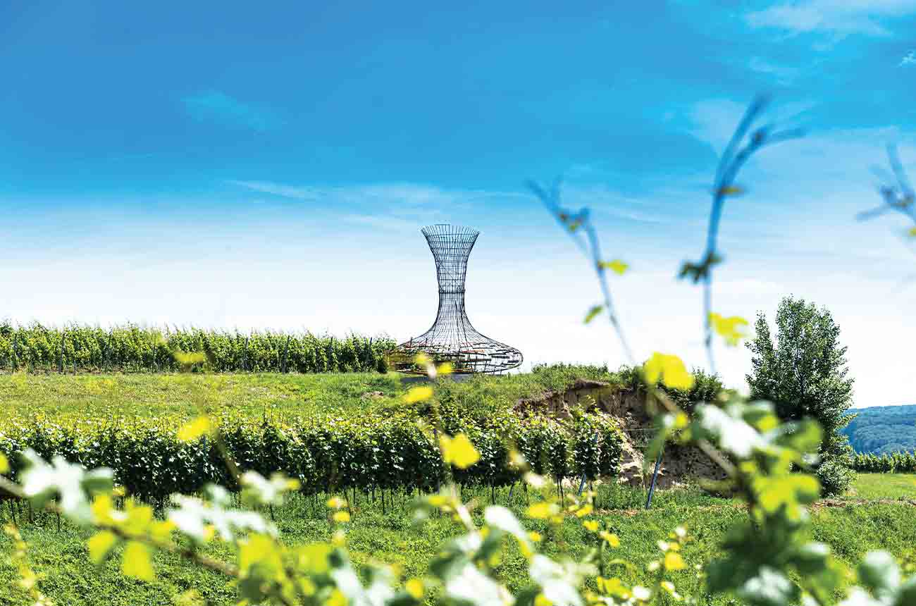 Sculpture of decanter on VIAJUR's Farna Estate in Slovakia