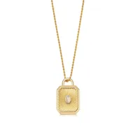 Missoma, Gold Moonstone Square Locket Rope Necklace, $220 | £185