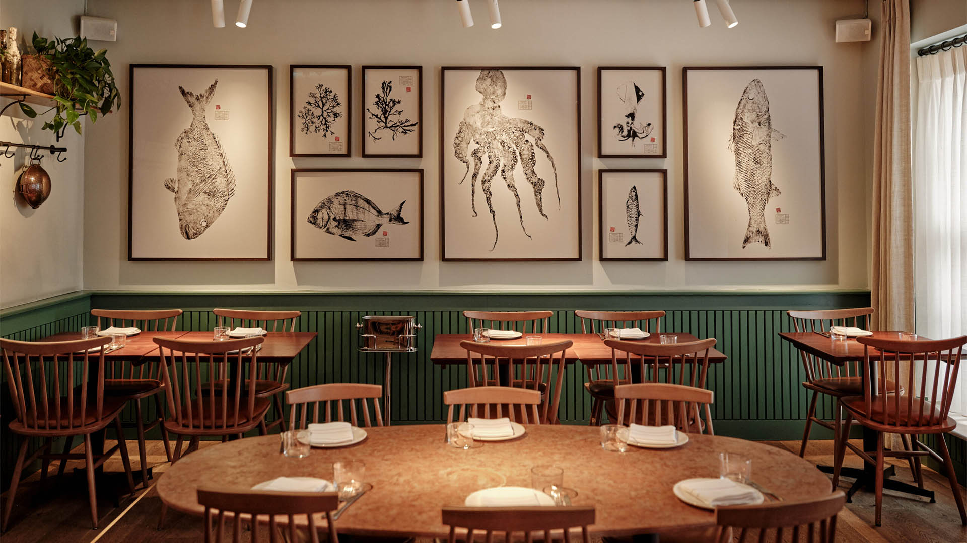 A photo of the inside of the Luso restaurant.