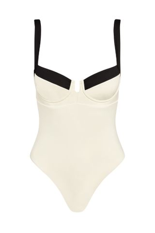 Monday Swimwear, Clovelly One Piece - Ivory/black