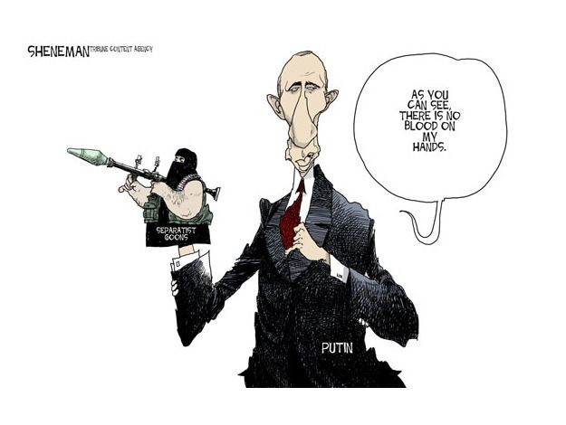 Noon Editorial cartoon Putin plane