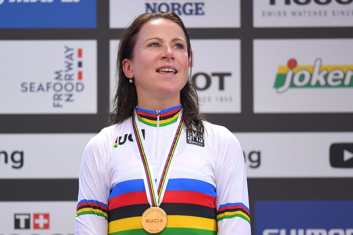 Annemiek van Vleuten (Netherlands) winner of the women's time trial World title