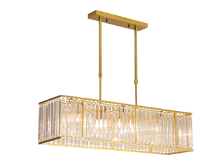 A gold chandelier