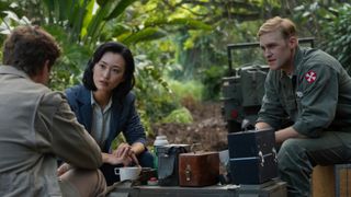 Mari Yamamoto and Wyatt Russell in Monarch: Legacy of Monsters