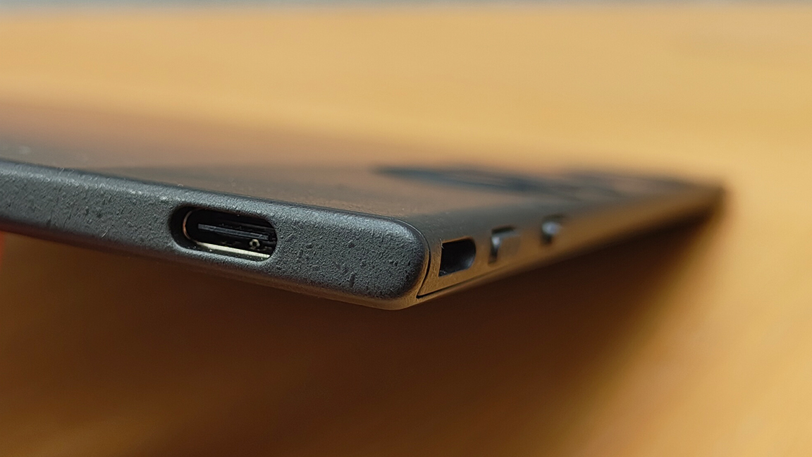Wacom Intuos Pro review; dials and buttons on a black drawing tablet
