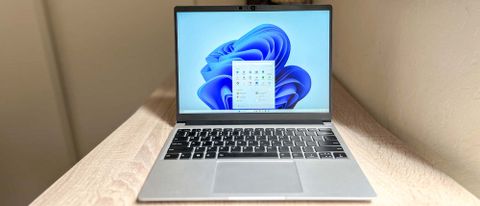  Framework Laptop 13 (2023) review unit on a desk running Windows 11