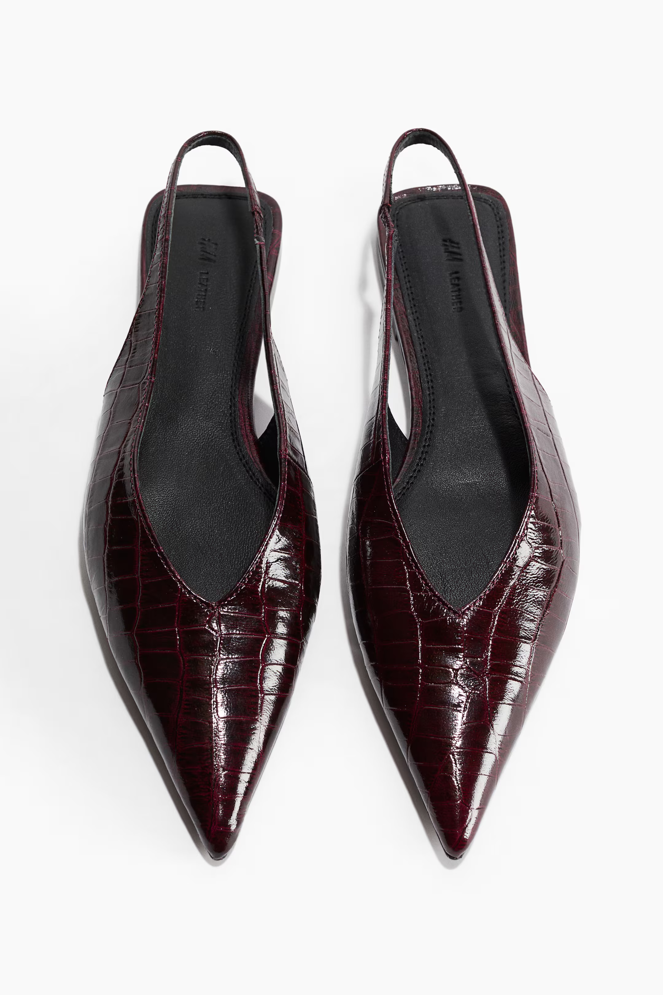 H&amp;amp;M, Leather Slingbacks