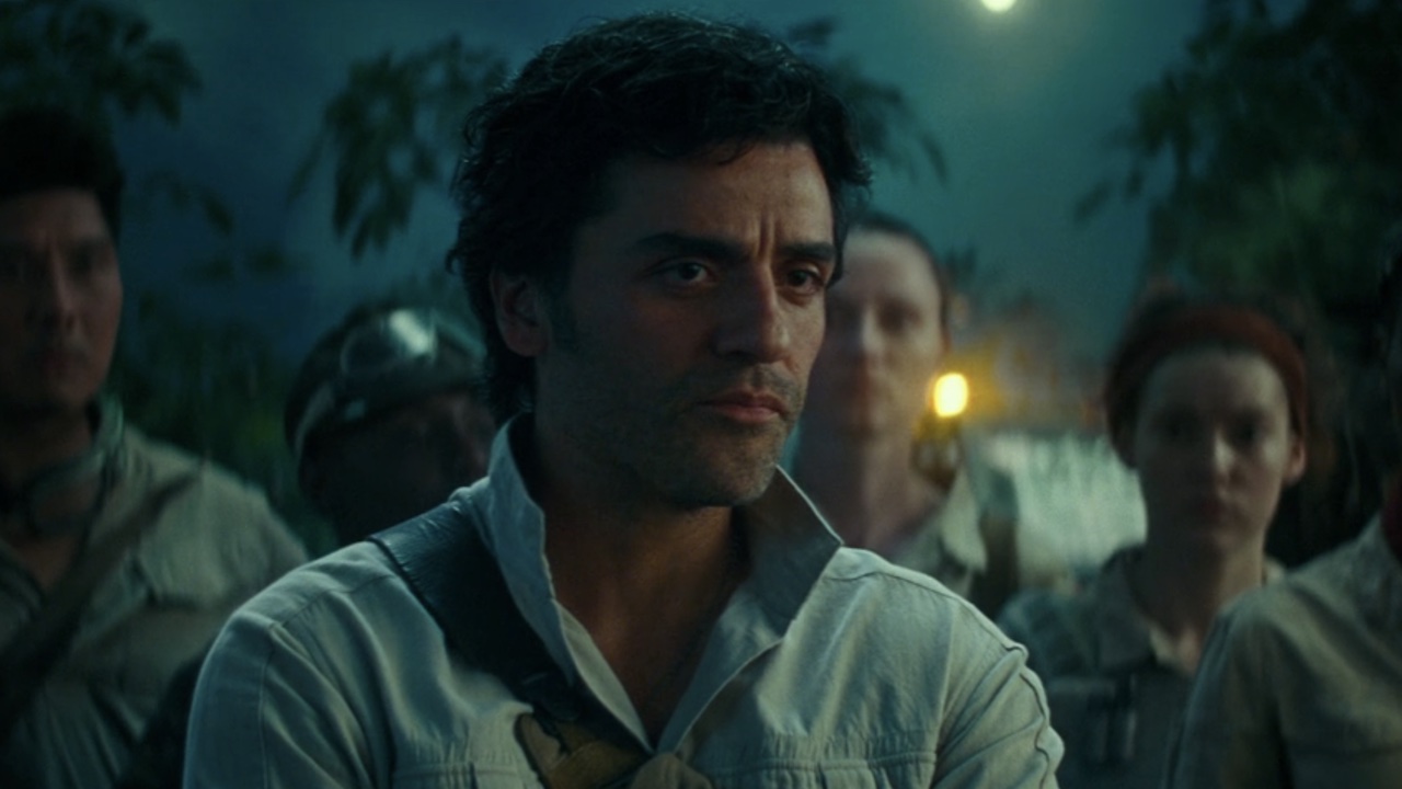 Poe telling the resistance about Palpatine's return.