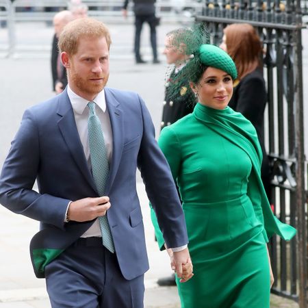 london, england march 09 prince harry, duke of sussex and meghan, duchess of sussex meets children as she attends the commonwealth day service 2020 on march 09, 2020 in london, england photo by chris jacksongetty images