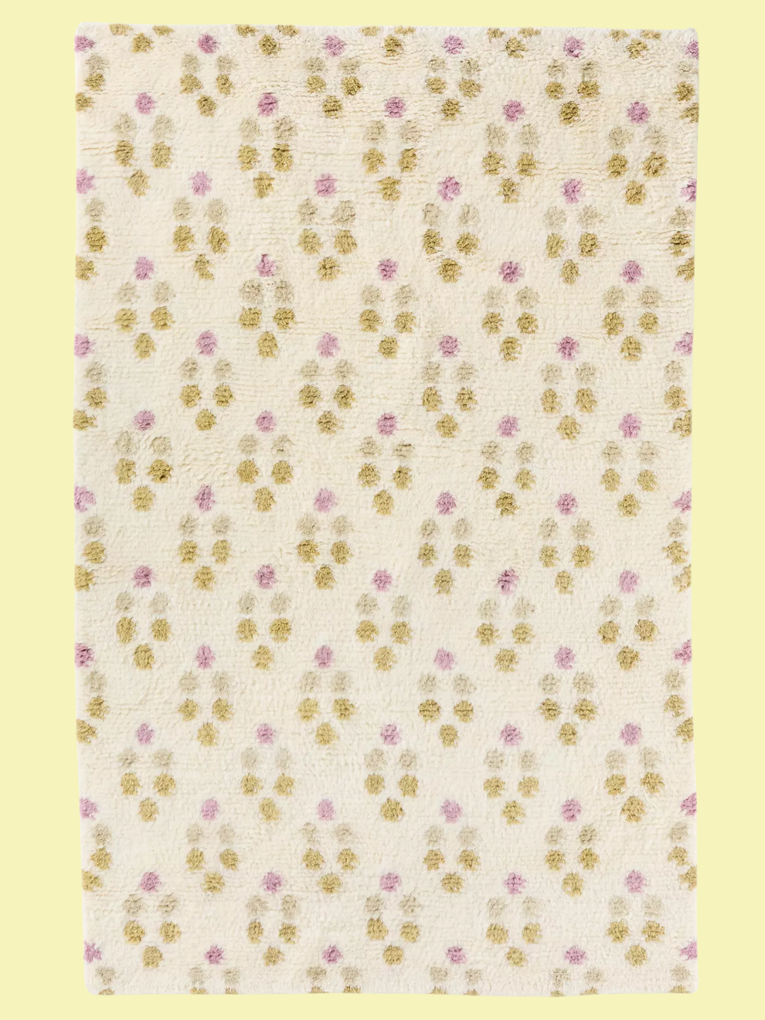 A wool dotted rug