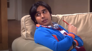 kunal nayyar as raj on the big bang theory