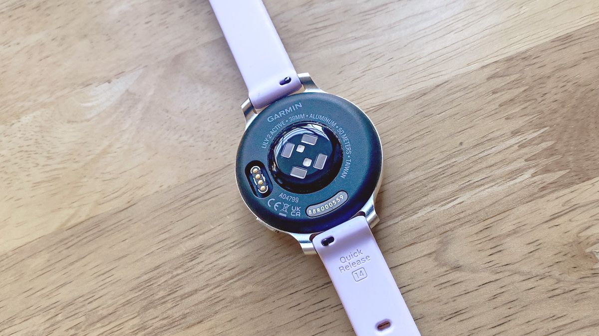 The back of the Garmin Lily 2 Active