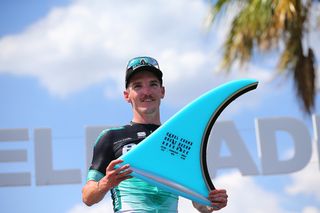 Jay McCarthy with his winners trophy