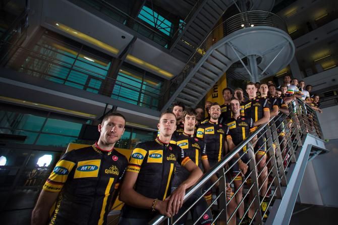 The MTN-Qhubeka riders in their new kit