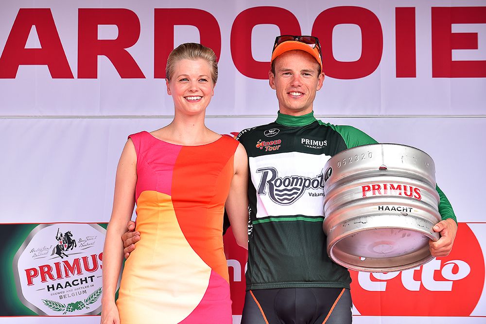 Jesper Asselman in the Eneco Tour's green jersey