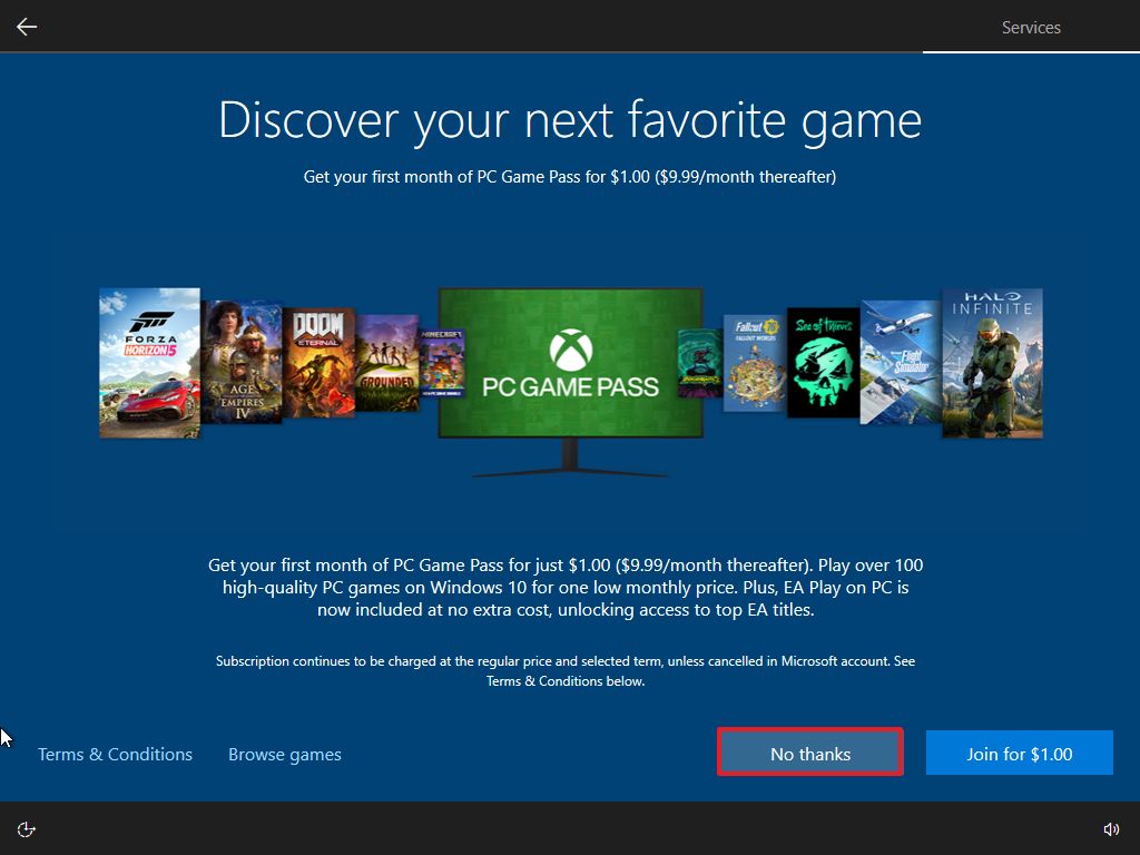 Game Pass decline OOBE