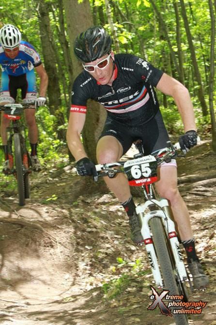 Matt Shriver (Trek Midwest Team) hangs onto second
