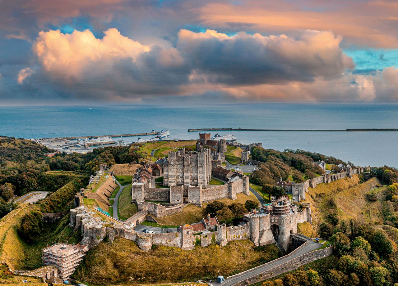 Dover Castle, arguably the most iconic of all English fortresses.