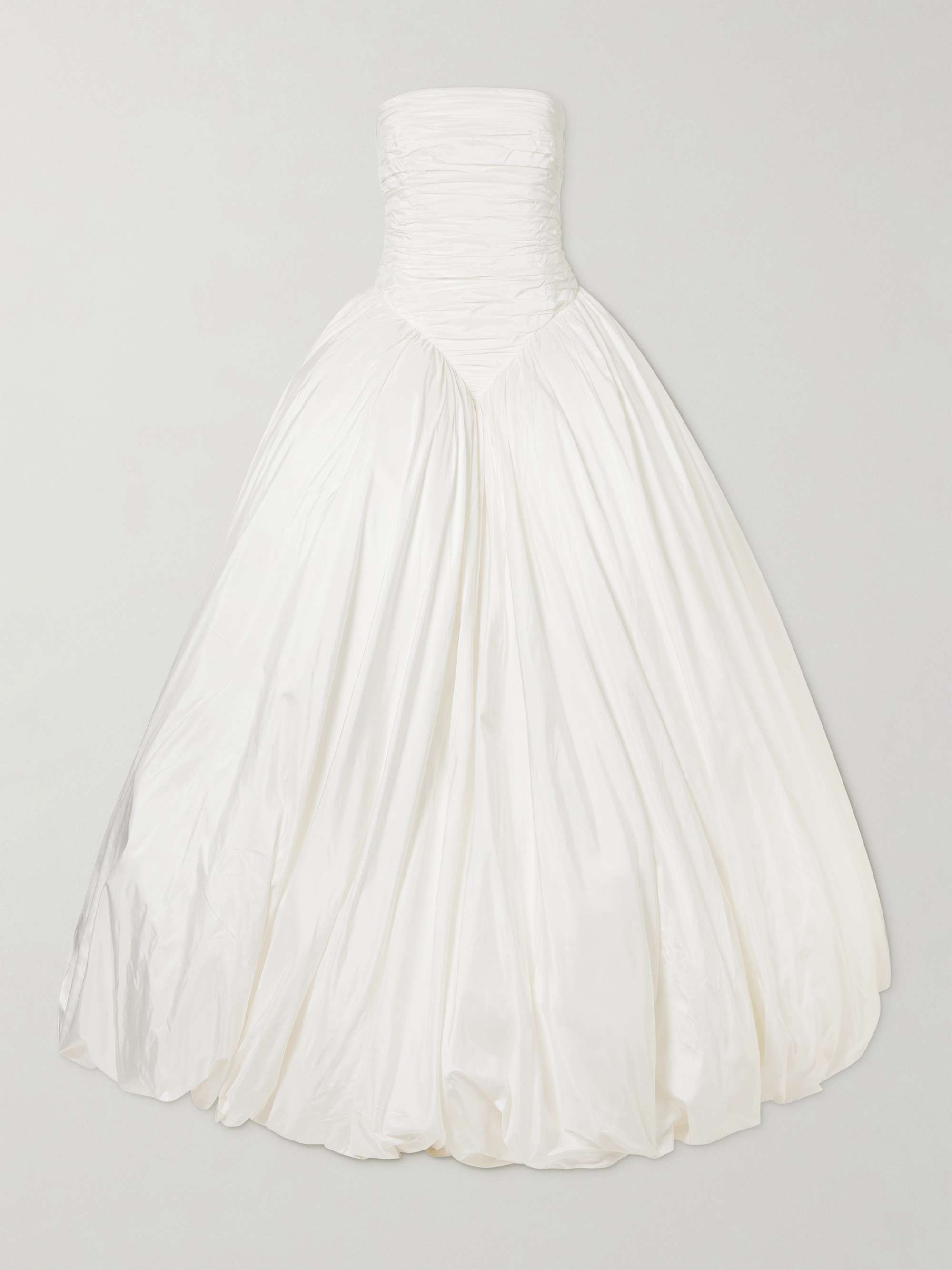 Britt Strapless Ruched Silk-Taffeta Gown