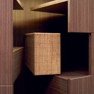 A raffia box provides an element of contrast and ‘the actual tabernacle’,