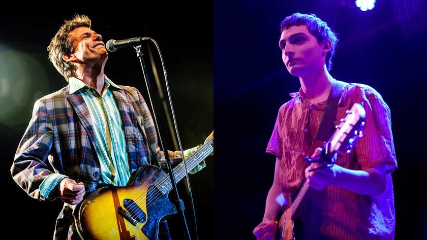 Paul Westerberg onstage in 2013 and Finn Wolfhard onstage last month