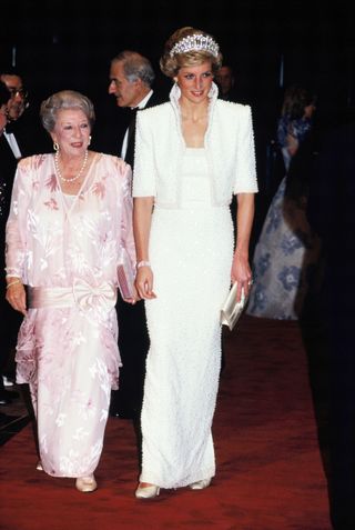Princess of Wales, at the Culture Centre during her official visit to Hong Kong on November 8, 1989