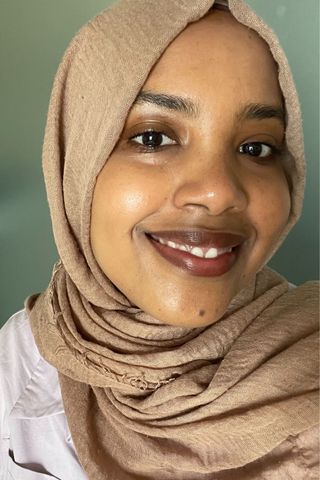 Beauty journalist Zeynab Mohamed after applying Nars Light Reflecting Foundation