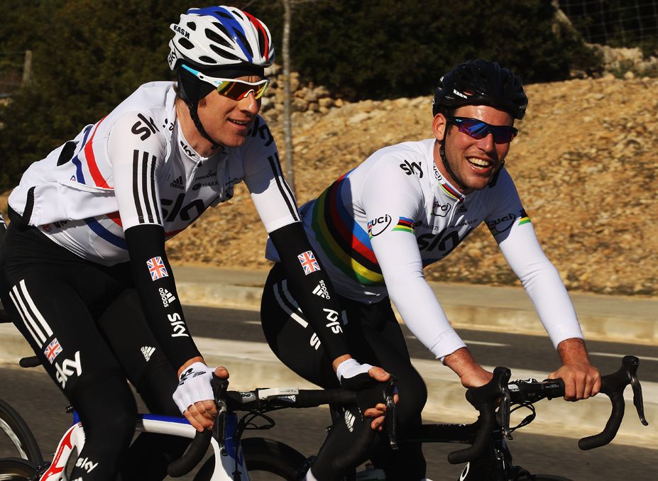 Riding with Mark Cavendish after the world champion joined Team Sky for 2012