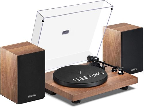 Vinyl Record Player with Bookshelf Speakers