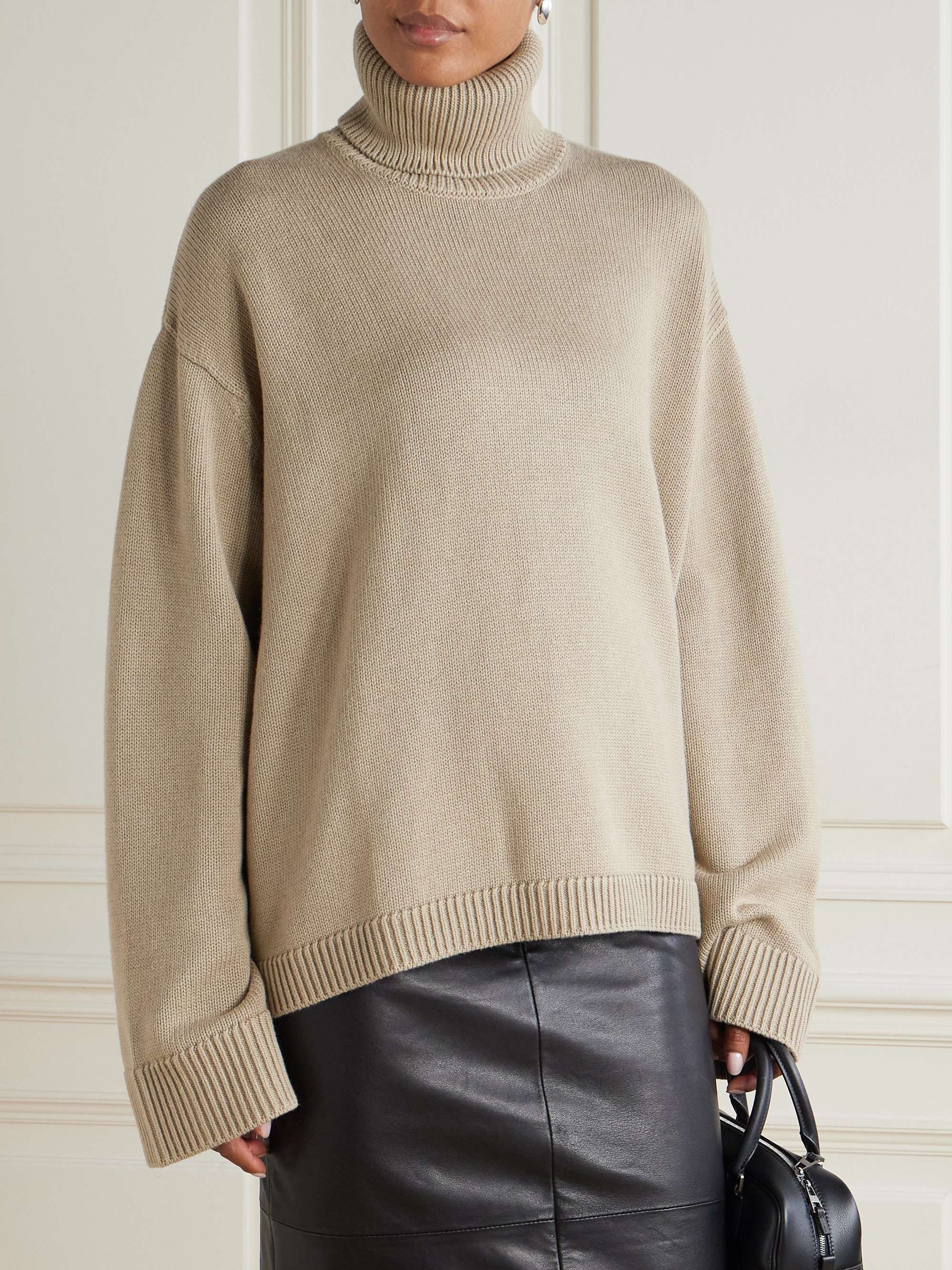 The Frankie Shop, Rhea wool and cotton-blend turtleneck sweater