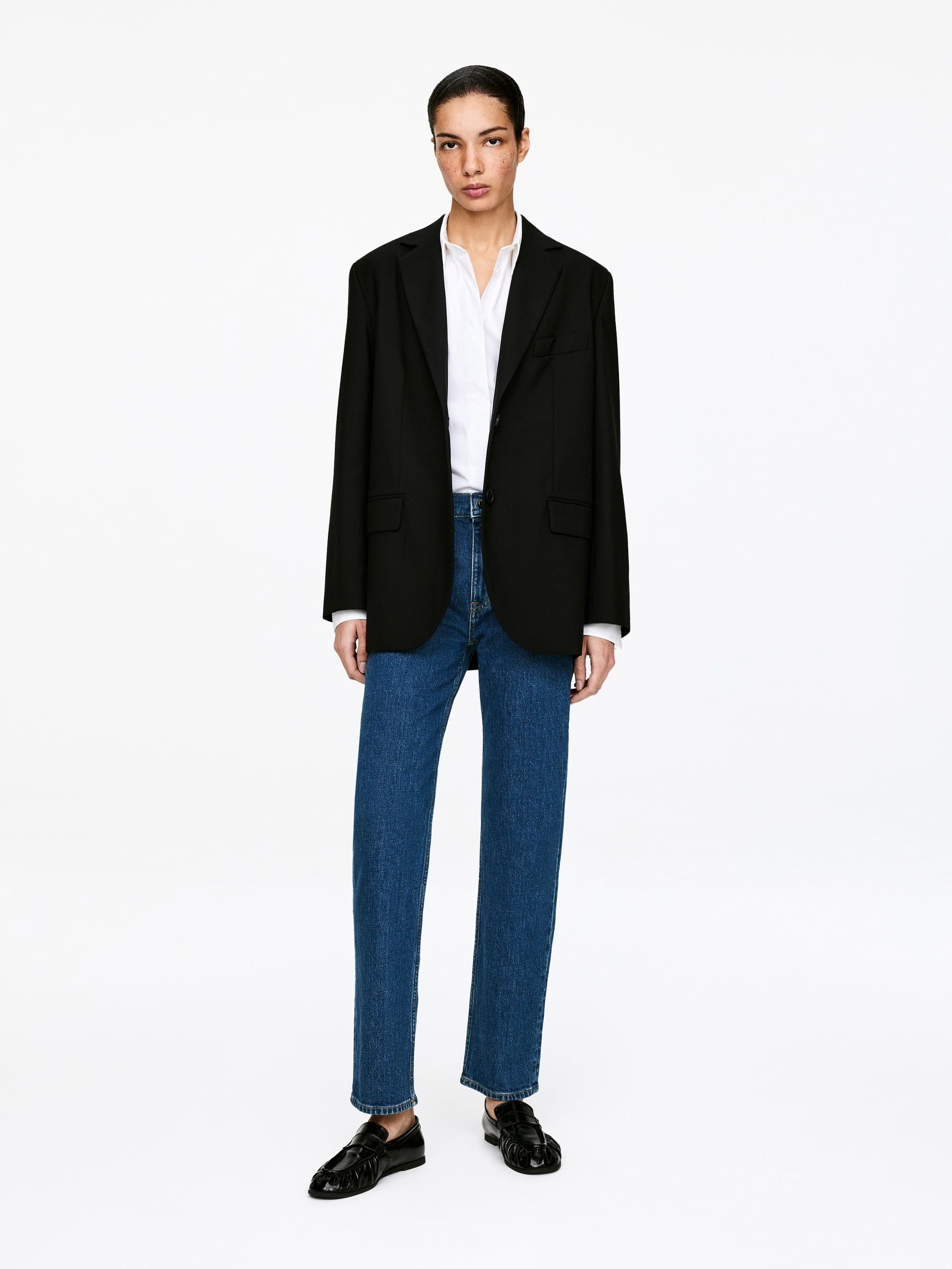 Jade Cropped Slim Jeans – Mid Blue – Women – Arket Gb