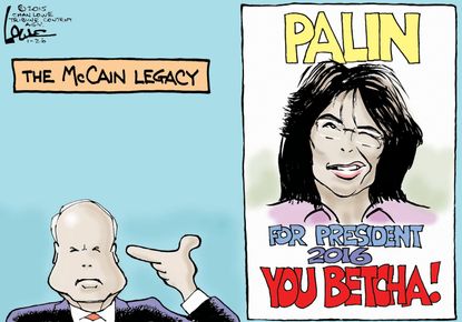 Political cartoon U.S. election Sarah Palin