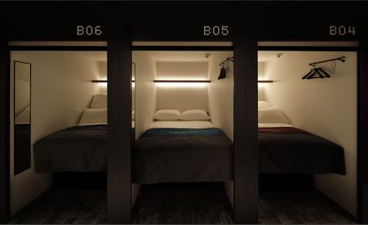 Capsule guestroom at The Millennials Shibuya, Tokyo, Japan