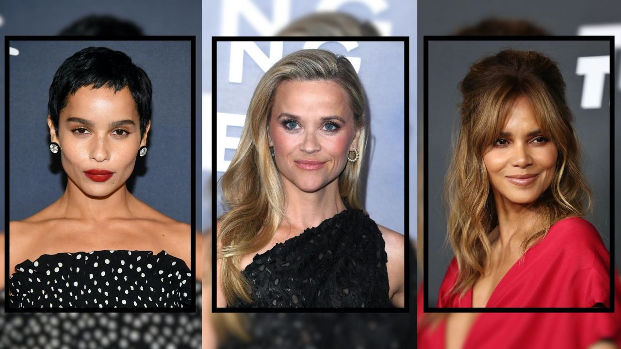 Zoe Kravitz, Reese Witherspoon and Halle Berry wearing the best hairstyles for heart-shaped faces 