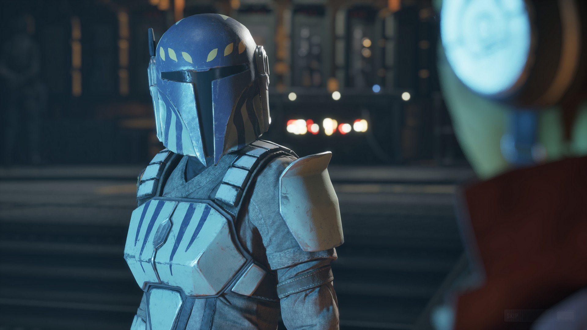 Dialogue with a squad member at the base in Star Wars Zero Company
