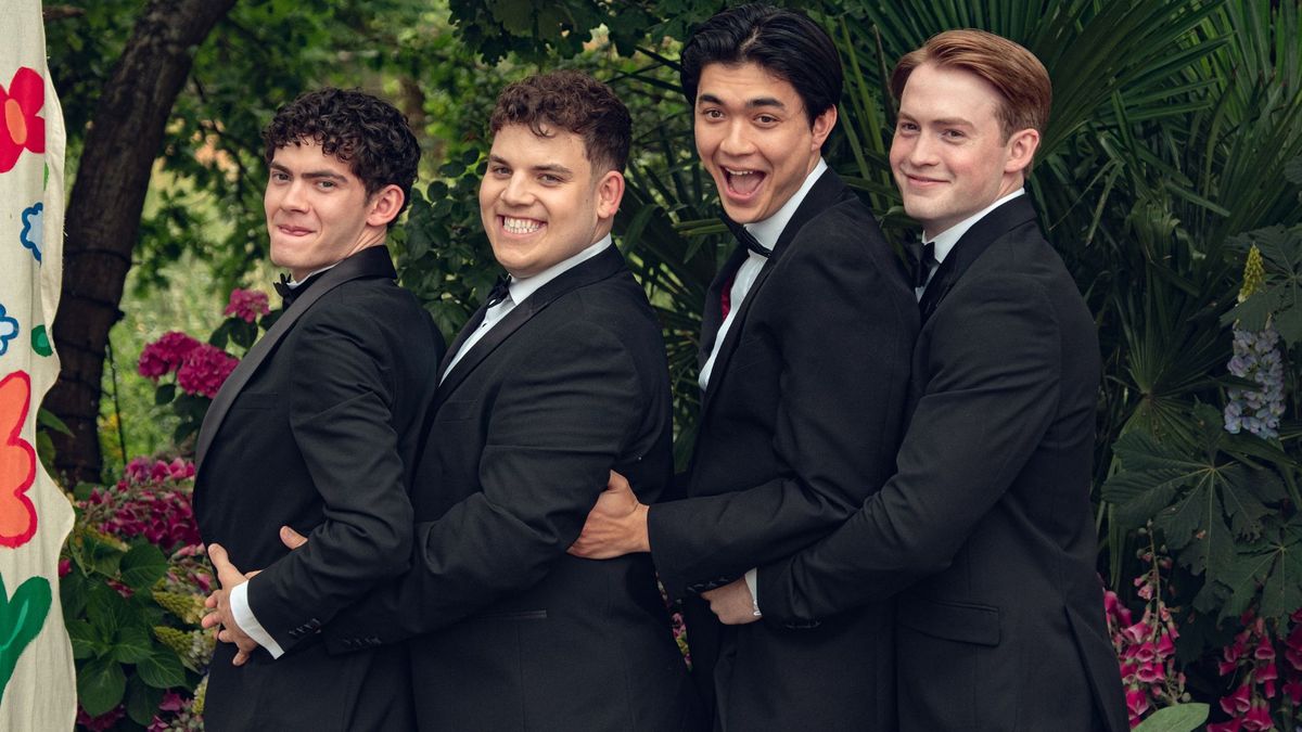 Charlie, Isaac, Tao and Nick all post for a prom photo