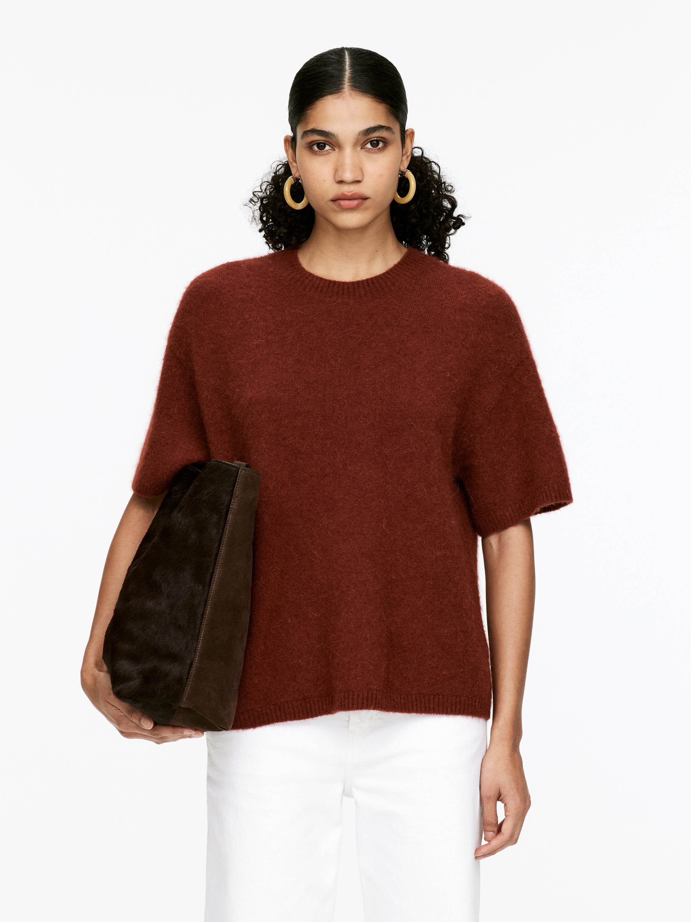 Alpaca-Wool Blend Jumper – Reddish Brown – Women – Arket Gb