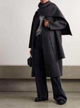 Belted Wool and Silk-Blend Coat