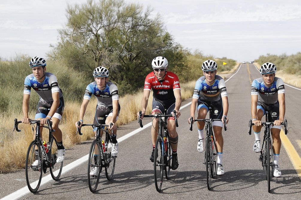 Juan Camacho, Miguel Angel Ballesteros, Ivan Basso, Isaac Canton and Diego Pablo Sevilla