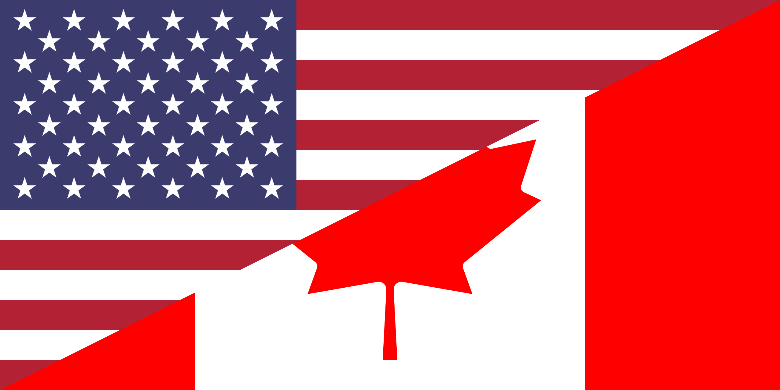 USA- und Kanada-Flagge
