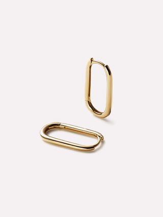 Small Gold Hoop Earrings - Gold Oval Hoops | Ana Luisa Jewelry