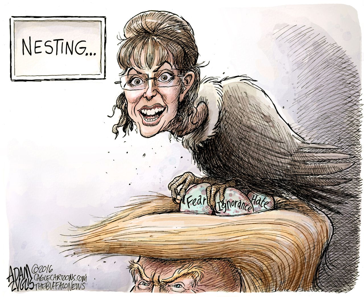 Political Cartoon U.S. Trump Palin