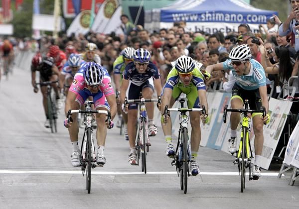 Visconti was not pleased with the sprint