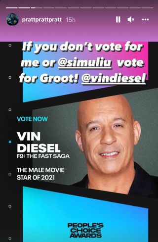 Chris Pratt's thoughts on Vin Diesel People's Choice Awards Nomination