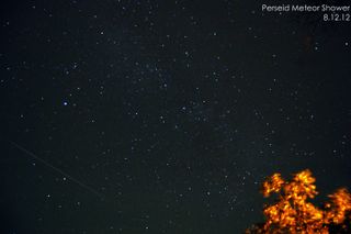 Perseid meteor photo by Adrian Gutierrez of South Texas.