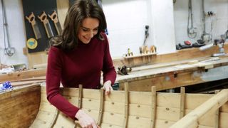 Kate Middleton trying her hand at woodwork