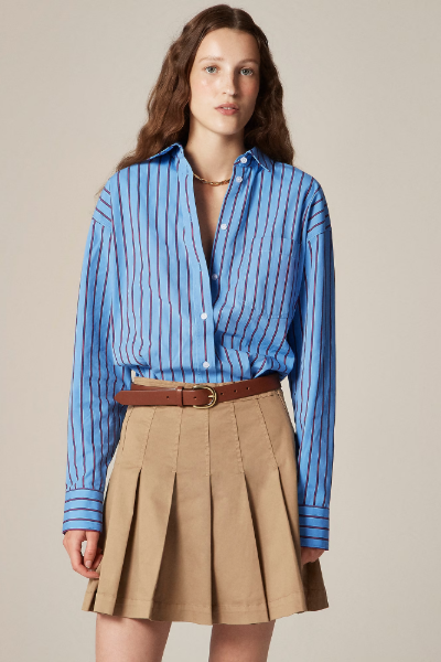 J.Crew, Étienne Oversized Shirt in Striped Cotton Poplin