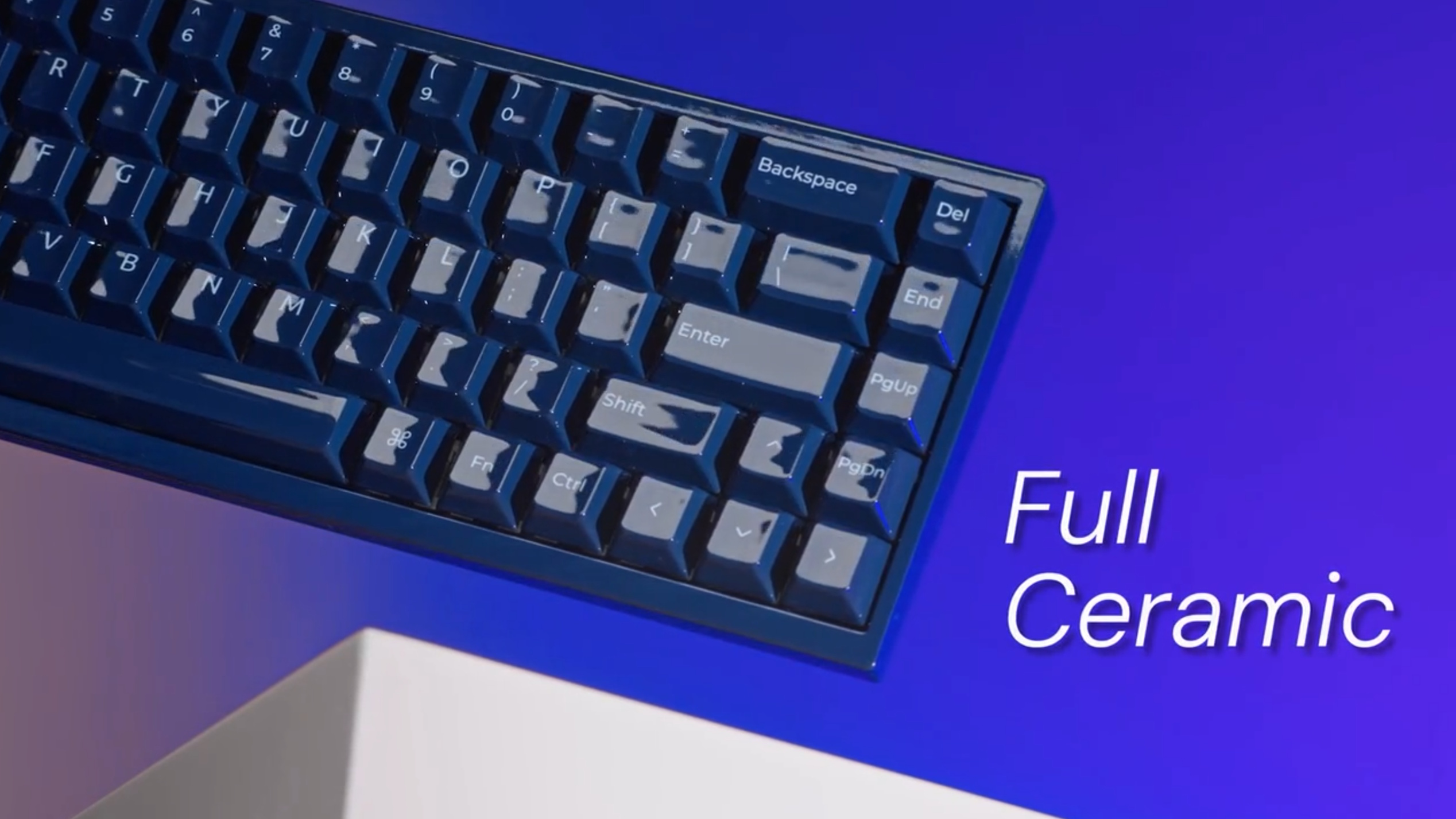 A Keychron Q16 HE 8K fully ceramic gaming keyboard