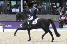 Lottie Fry and Glamourdale in the grand prix at the European Dressage Championships &ndash; round-up